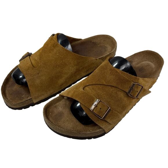 Birkenstock Zurich Suede Slide Sandals Mink Men Size 43 US 10 Regular/Wide - Picture 1 of 9